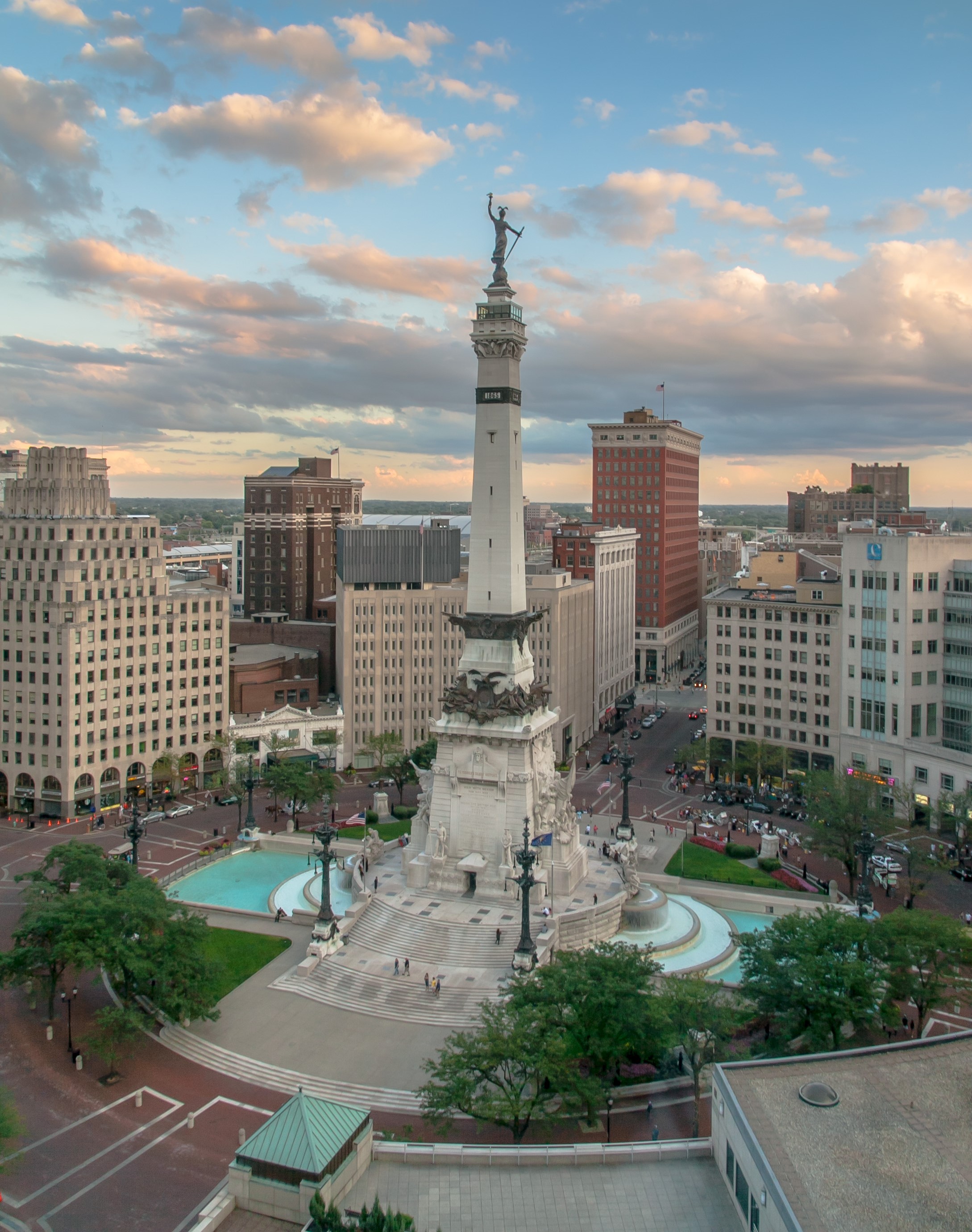 Monument Circle in Indianapolis